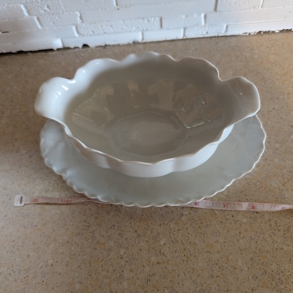 Vintage Rex Bavarian China Gravy Boat and Attached Underplate Serving Dish - Picture 6 of 7